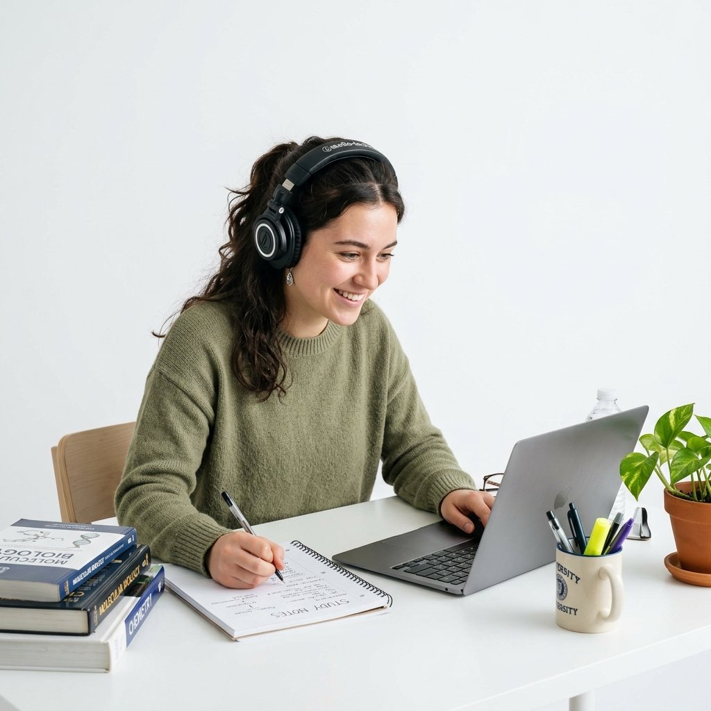 Student studying with VillzerBooks